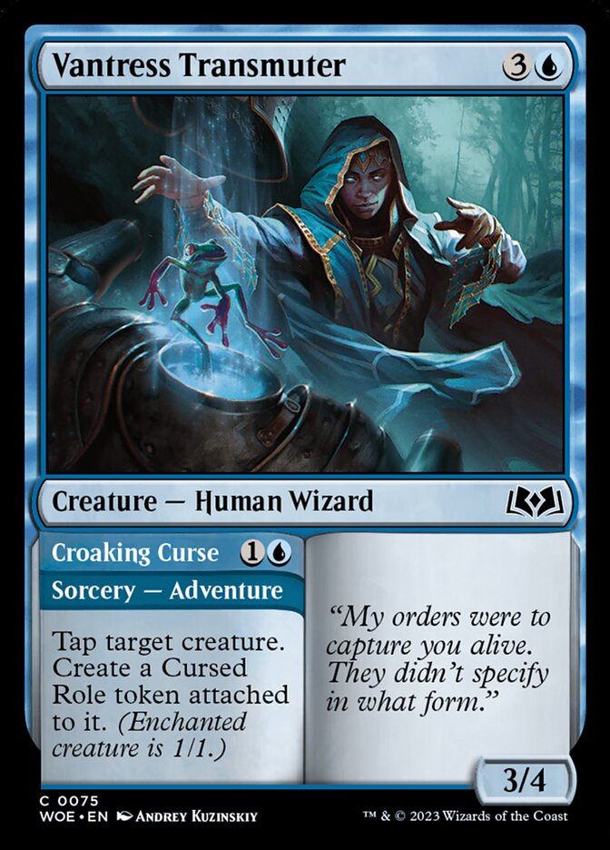 Vantress Transmuter // Croaking Curse 75 (Wilds of Eldraine) 