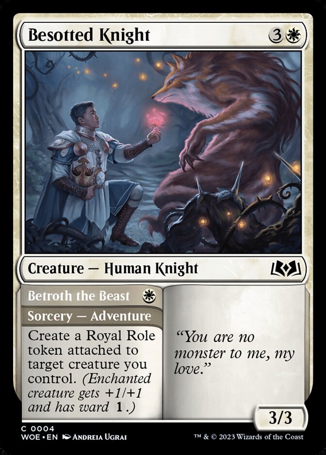 Besotted Knight // Betroth the Beast 4 (Wilds of Eldraine) 