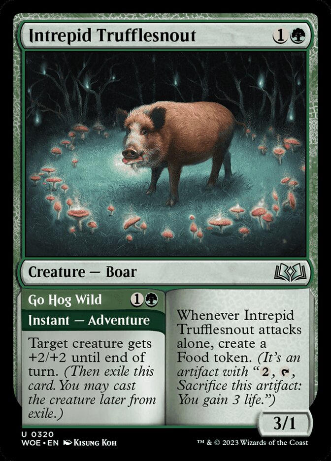 Intrepid Trufflesnout // Go Hog Wild 320 (Wilds of Eldraine)  - Foil