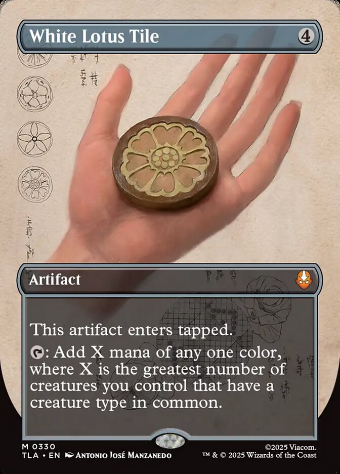 White Lotus Tile Borderless 330 (Avatar: The Last Airbender)  - Borderless Foil