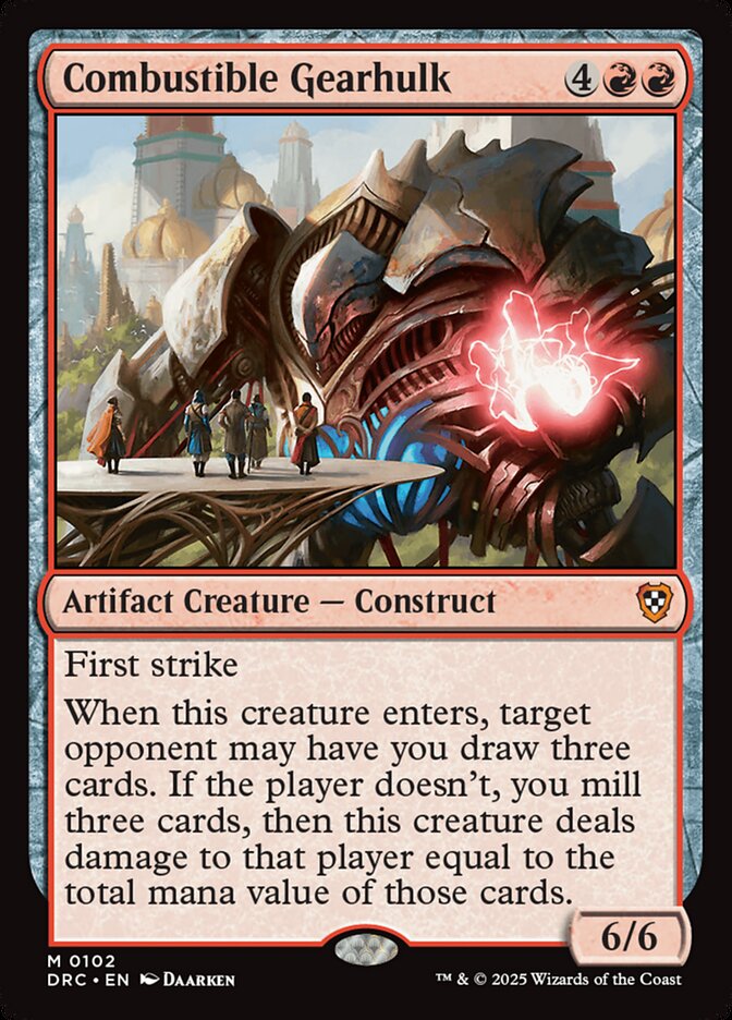 Combustible Gearhulk 102/187 (Commander: Aetherdrift) 