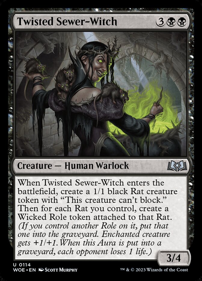 Twisted Sewer-Witch 114/276 (Wilds of Eldraine) 