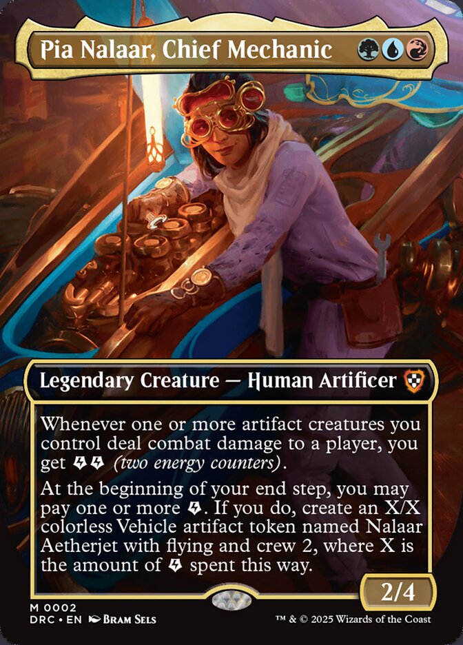 Pia Nalaar, Chief Mechanic 2/187 (Commander: Aetherdrift)  - Borderless Foil