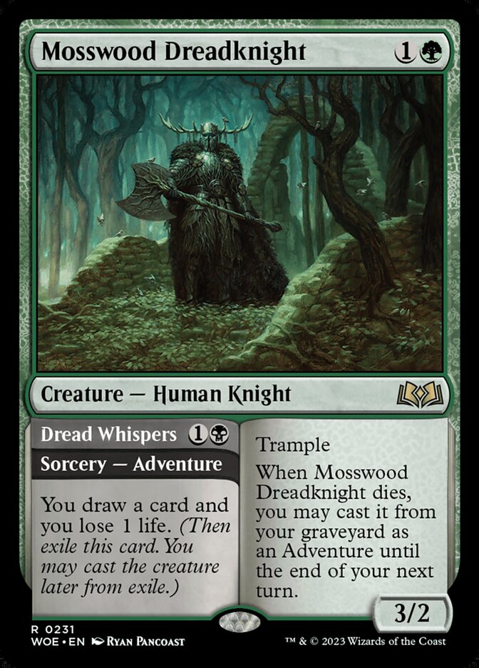 Mosswood Dreadknight // Dread Whispers 231 (Wilds of Eldraine)  - Foil