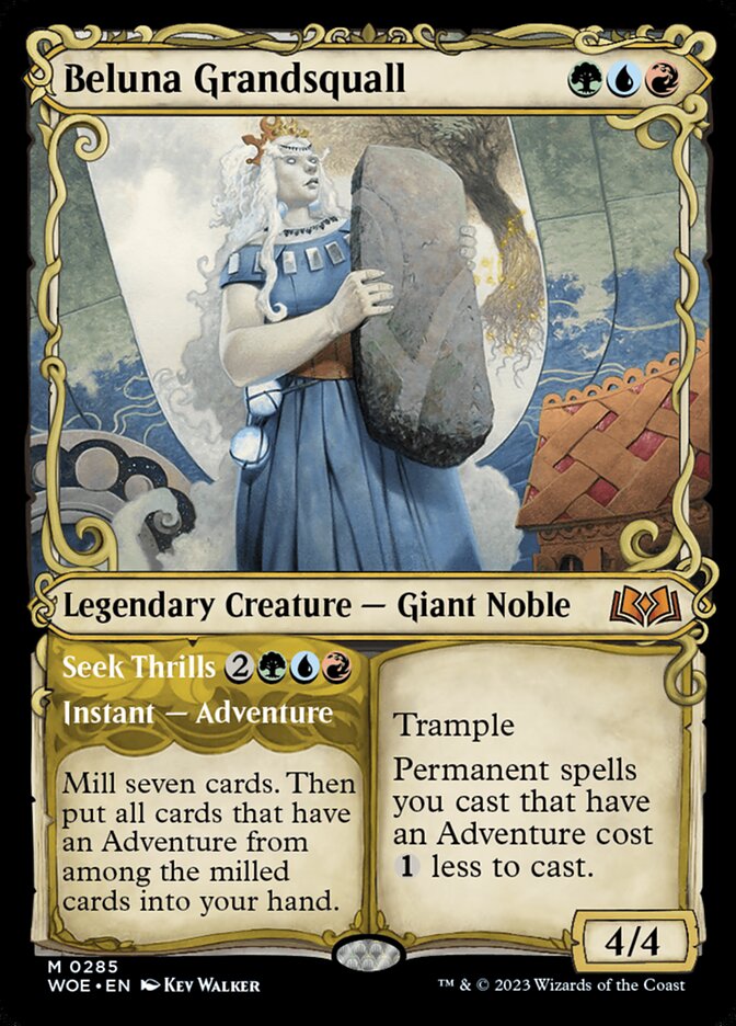 Beluna Grandsquall // Seek Thrills 285 (Wilds of Eldraine)  - Showcase Foil