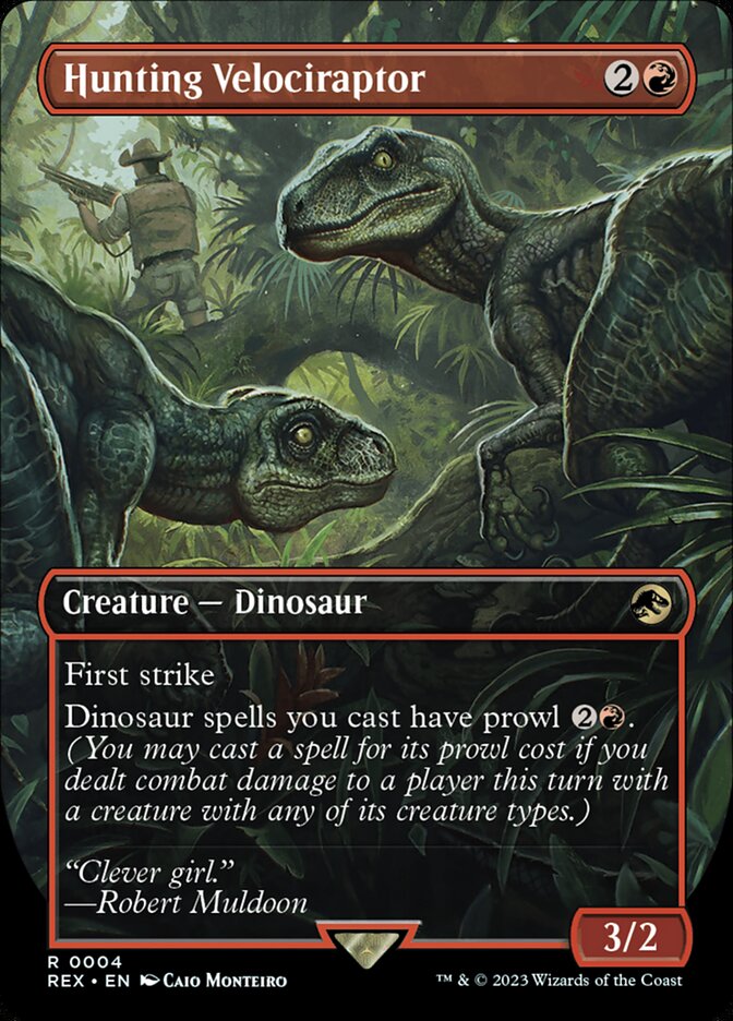Hunting Velociraptor 4/26 (Universes Beyond: Jurassic World Collection)  - Borderless Foil