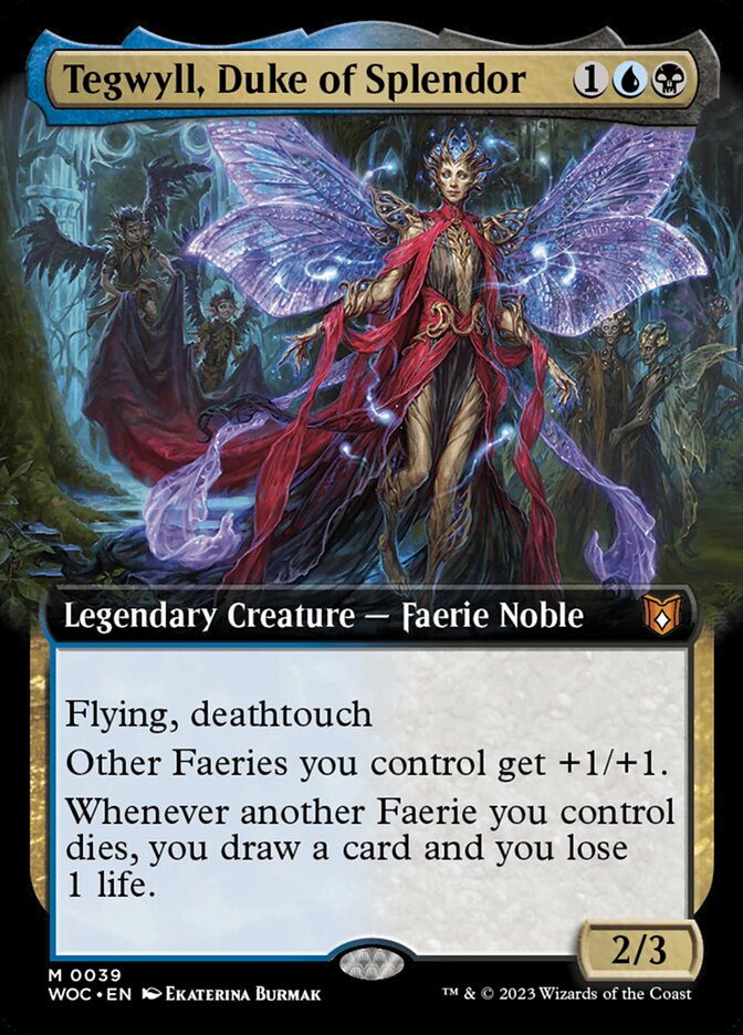 Tegwyll, Duke of Splendor 39/173 (Commander: Wilds of Eldraine)  - Extended Art