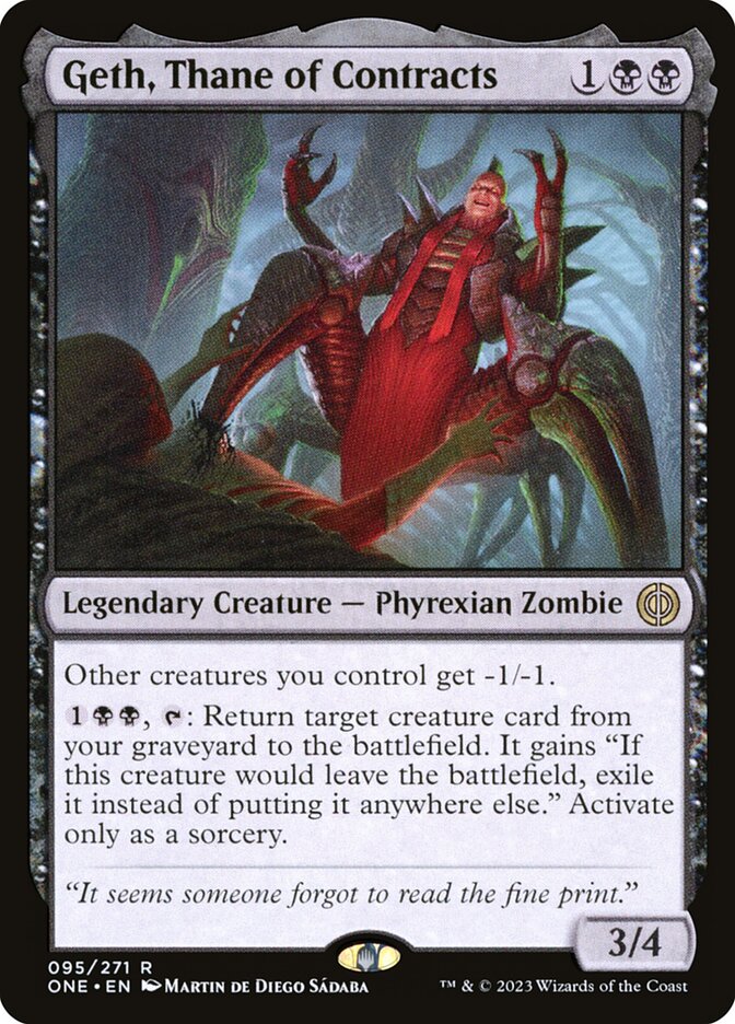 Geth, Thane of Contracts 95 (Phyrexia: All Will Be One)  - Foil