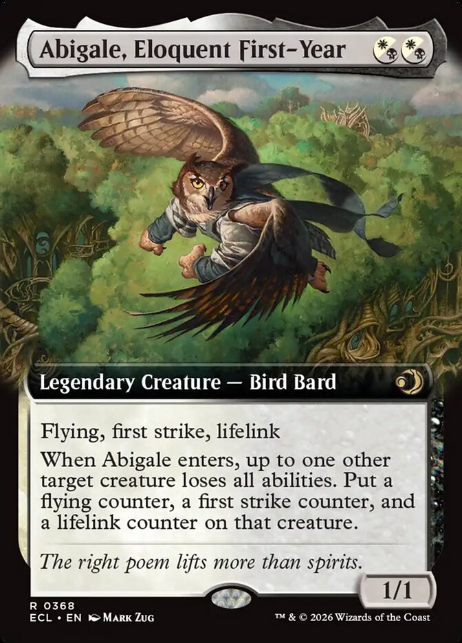 Abigale, Eloquent First-Year 368/273 (Lorwyn Eclipsed)  - Extended Art