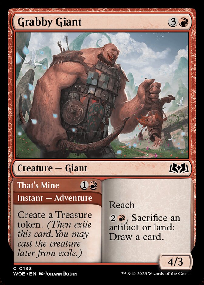 Grabby Giant // That's Mine 133 (Wilds of Eldraine)  - Foil