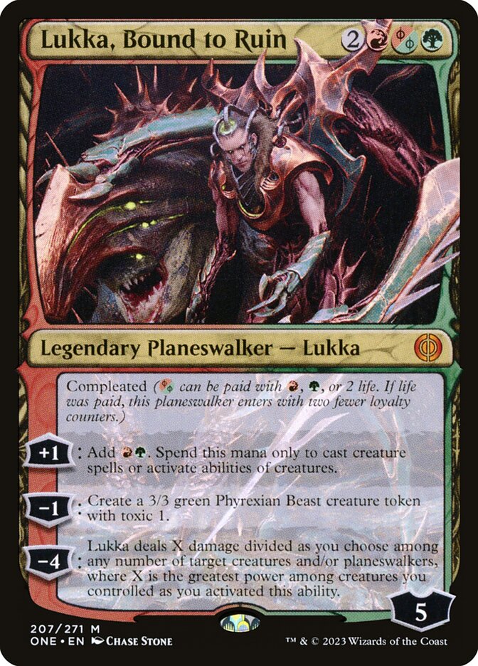 Lukka, Bound to Ruin 207 (Phyrexia: All Will Be One) 