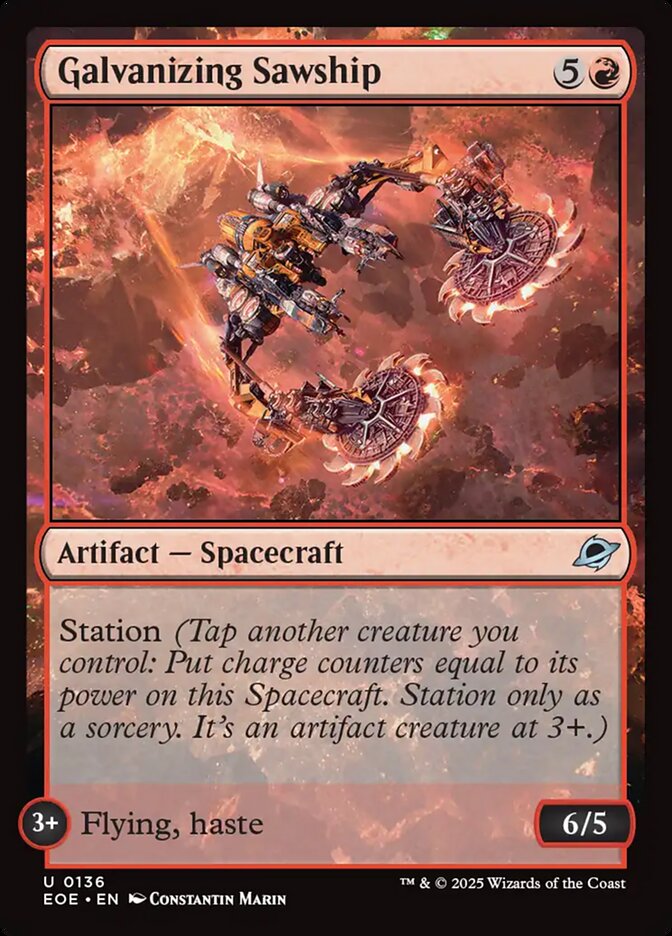 Galvanizing Sawship 136/276 (Edge of Eternities)  - Foil