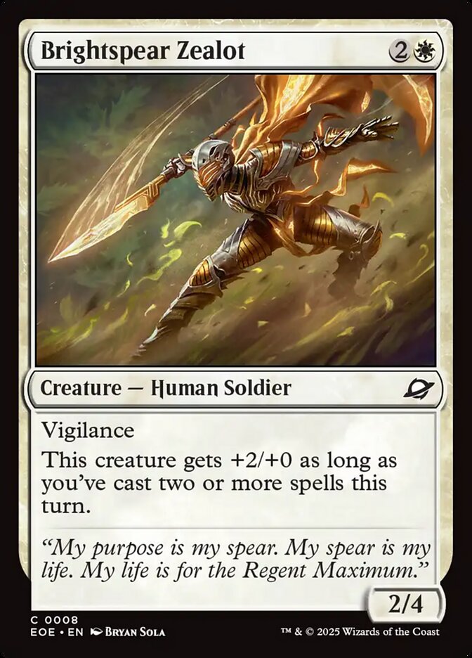 Brightspear Zealot 8 (Edge of Eternities) 