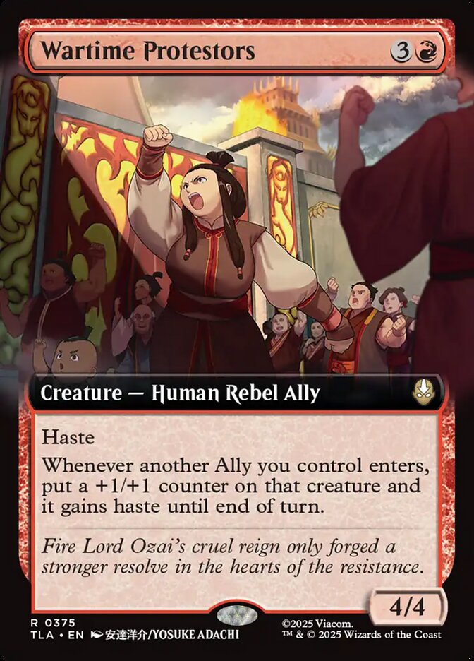 Wartime Protestors  375/286 (Avatar: The Last Airbender)  - Extended Art Foil