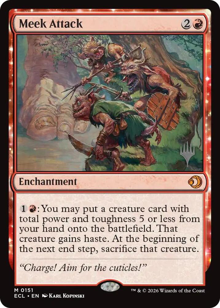 Meek Attack 151p/87 (Promo Pack: Lorwyn Eclipsed) 