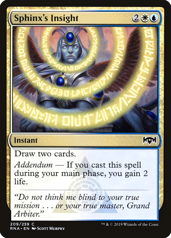 Sphinx's Insight 209/259 (Ravnica Allegiance) 