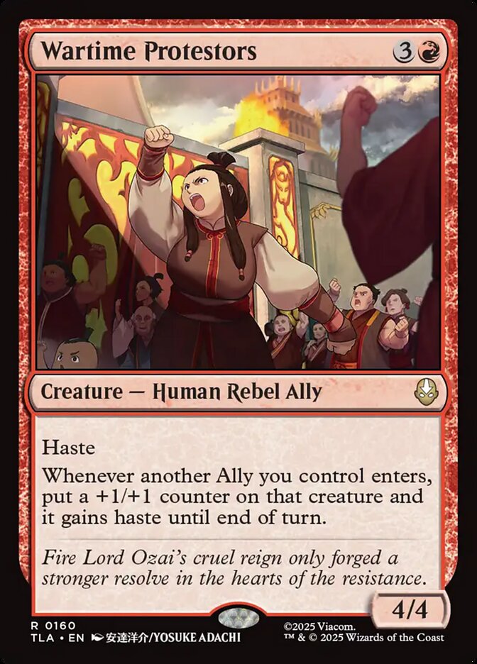 Wartime Protestors 160/286 (Avatar: The Last Airbender)  - Foil