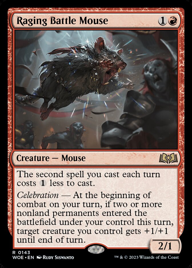 Raging Battle Mouse 143/276 (Wilds of Eldraine)  - Foil