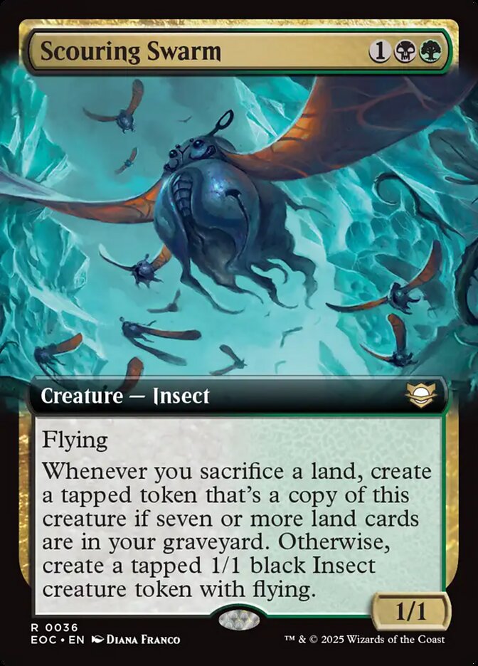 Scouring Swarm 36 (Commander: Edge of Eternities)  - Extended Art