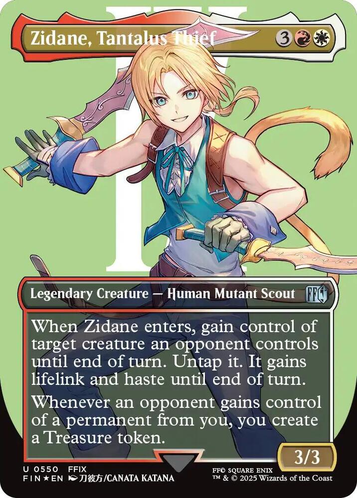 Zidane, Tantalus Thief 550 (FINAL FANTASY)  - Borderless Surge Foil