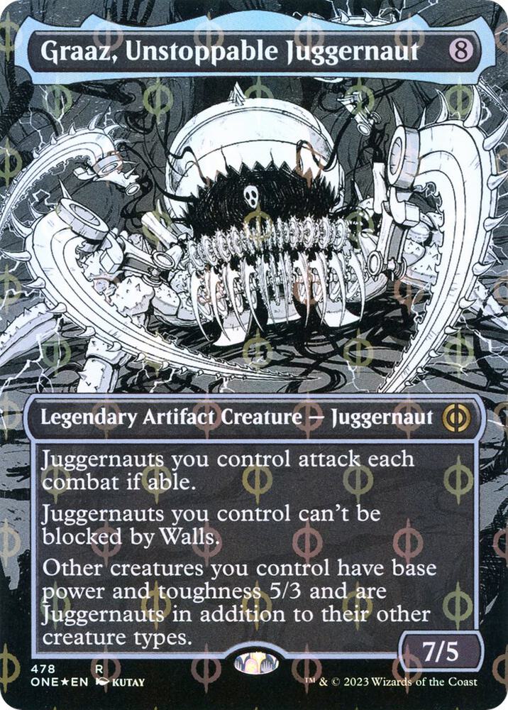 Graaz, Unstoppable Juggernaut 478 (Phyrexia: All Will Be One)  - Borderless Compleat Foil