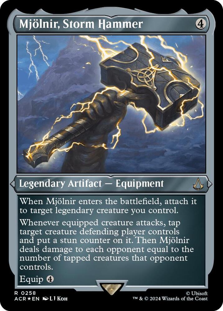 Mjölnir, Storm Hammer 258 (Universes Beyond: Assassin's Creed)  - Etched Foil
