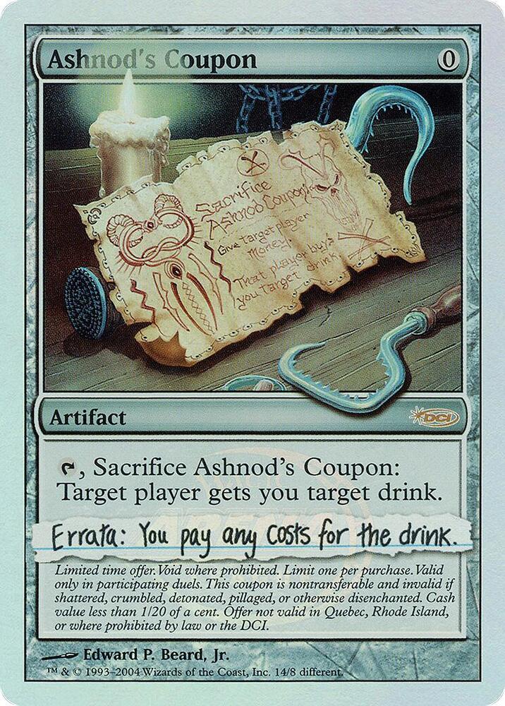 Ashnod's Coupon 14/8 (Arena Promos)  - Foil