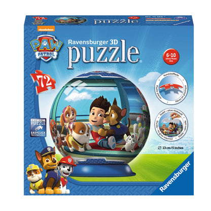 Ravensburger - 3D Puzzleball Paw Patrol 72 Piece Jigsaw - Good Games