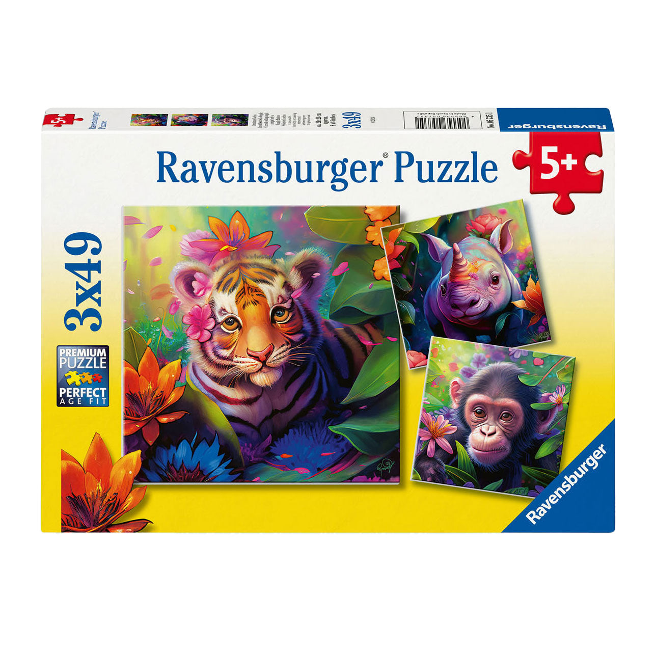 Ravensburger - Jungle Babies 3x49 Piece Jigsaw - Good Games