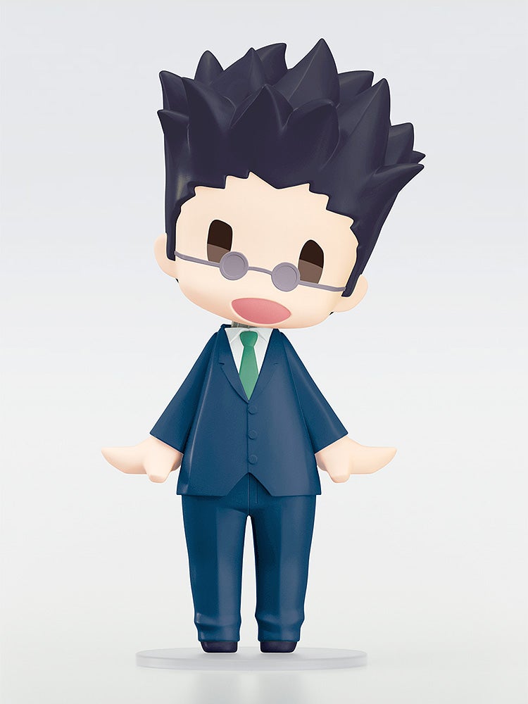 Alternate view of Leorio figure with raised hand and cheerful expression