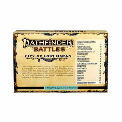 Game box features the title, a thieves' guild set description, and item list
