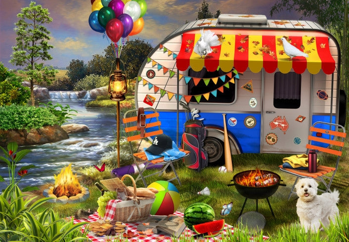 Funbox - Holiday Days Caravanning - 1000 Piece Jigsaw