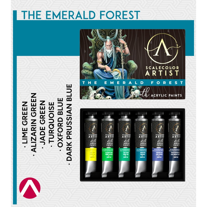 Scale 75 Scalecolor Artist The Emerald Forest Paint Set - Good Games