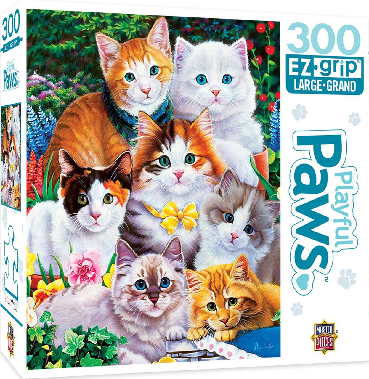 MasterPieces - Playful Paws Purrfectly Adorable Ez Grip 300 Piece Jigsaw - Good Games