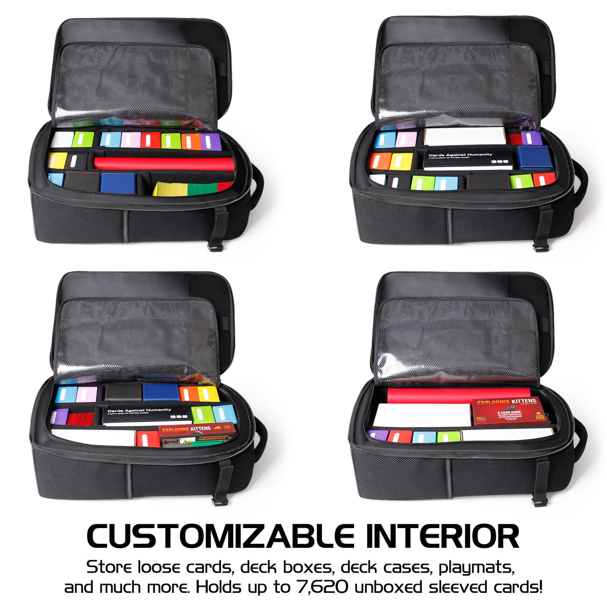 Enhance Tabletop Collectors Card Storage Backpack Black