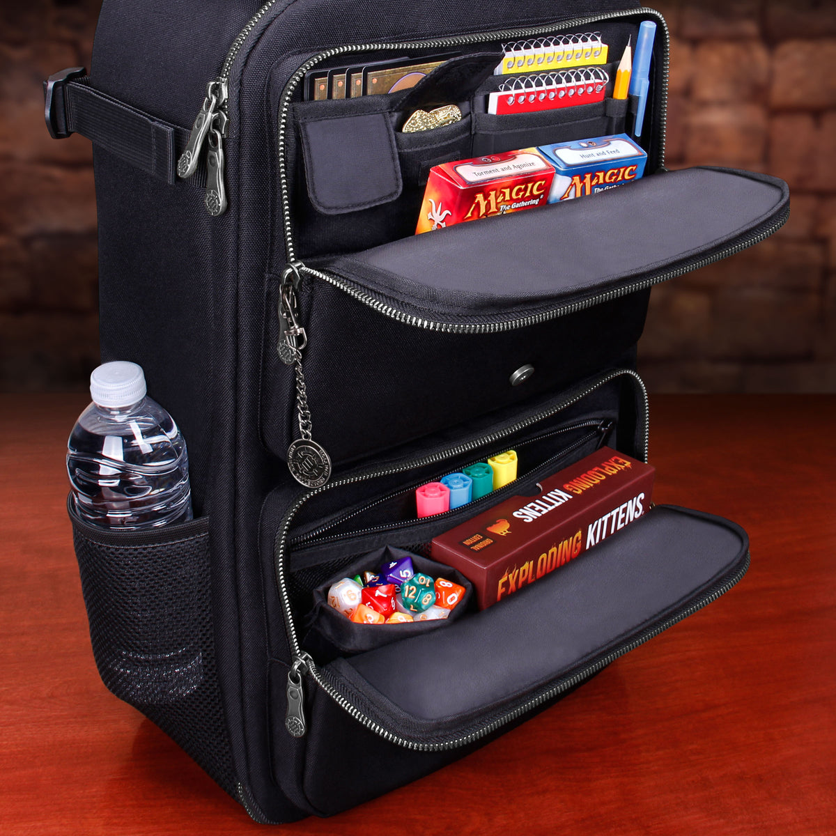 Enhance Tabletop Collectors Card Storage Backpack Black