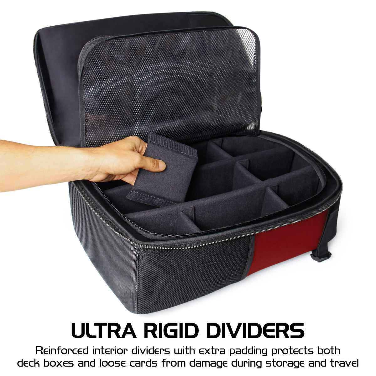 Enhance Tabletop Collectors Card Storage Backpack Red
