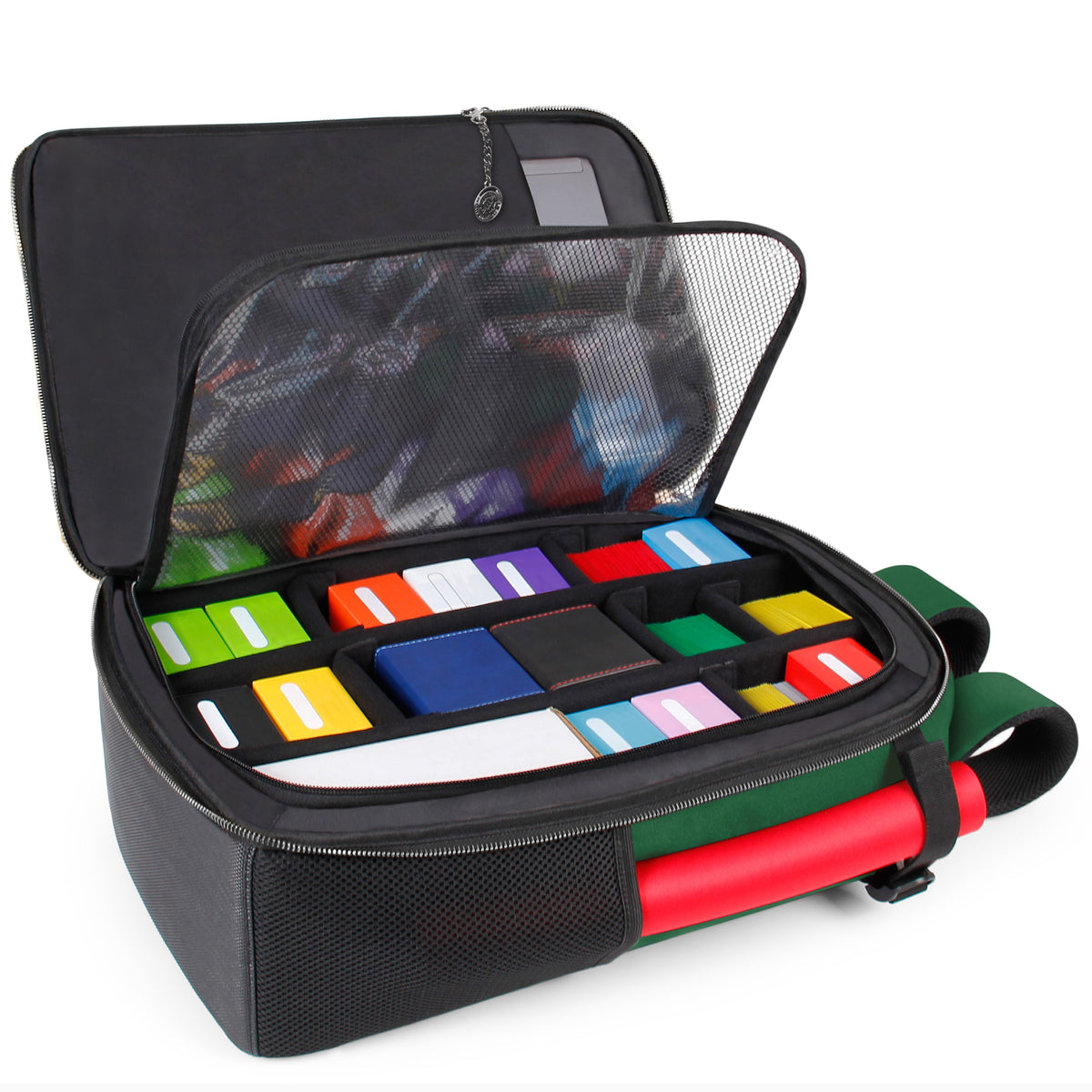 Enhance Tabletop Collectors Card Storage Backpack Green