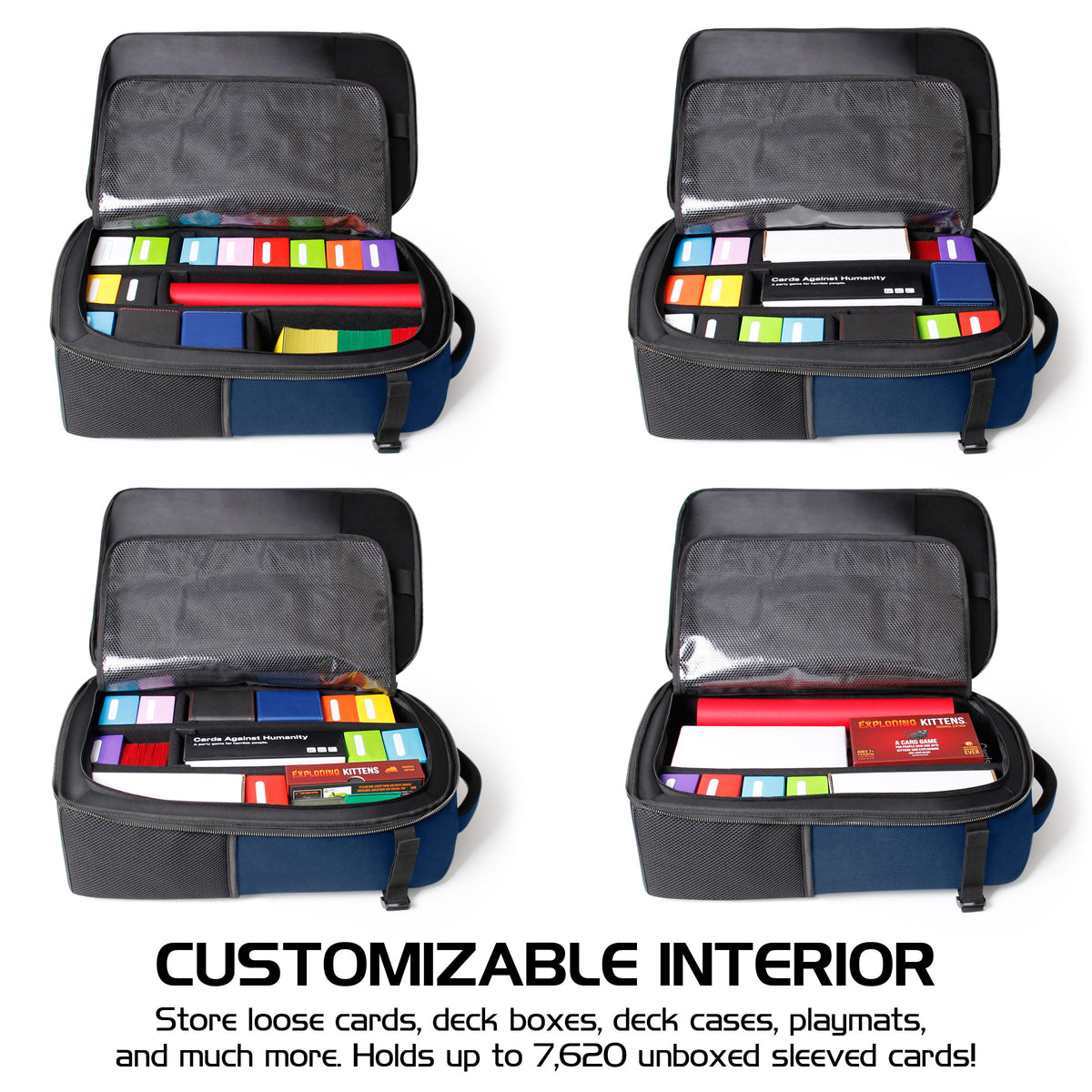 Enhance Tabletop Collectors Card Storage Backpack Blue