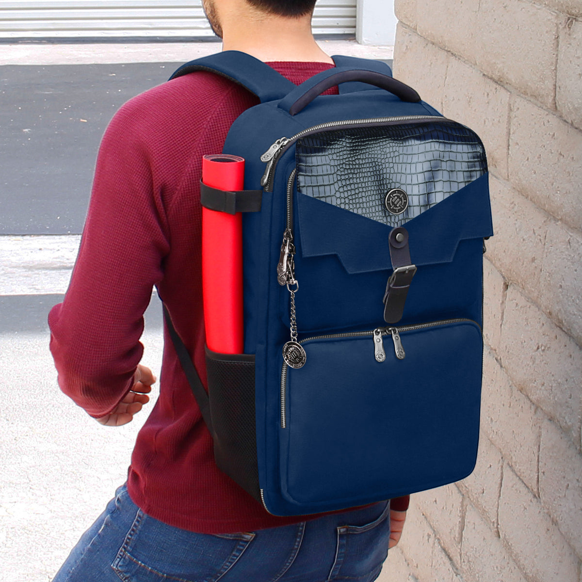 Enhance Tabletop Collectors Card Storage Backpack Blue