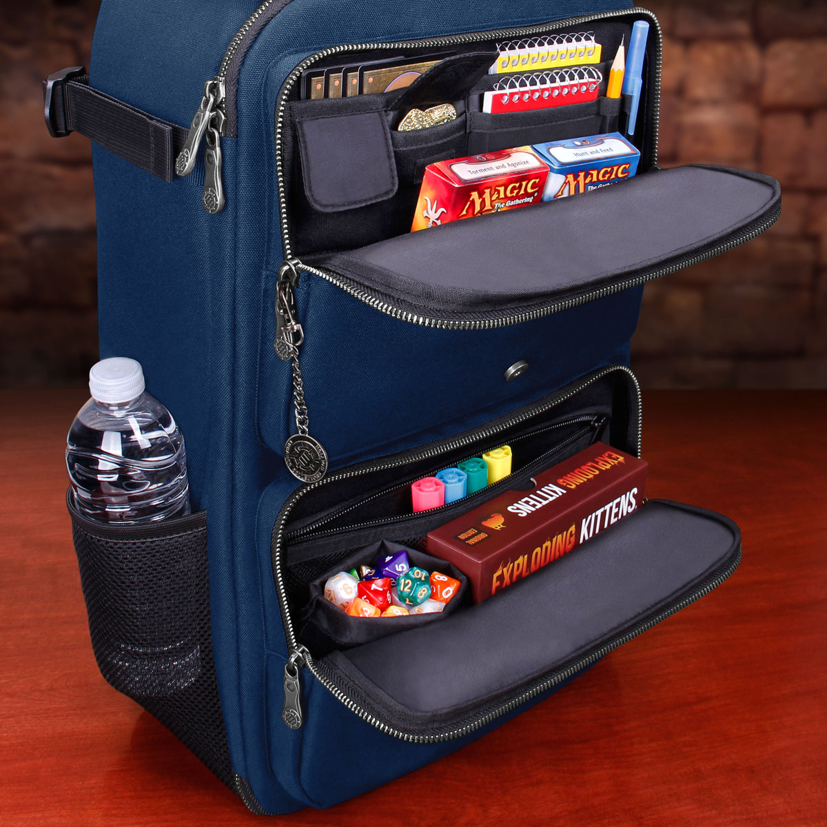Enhance Tabletop Collectors Card Storage Backpack Blue