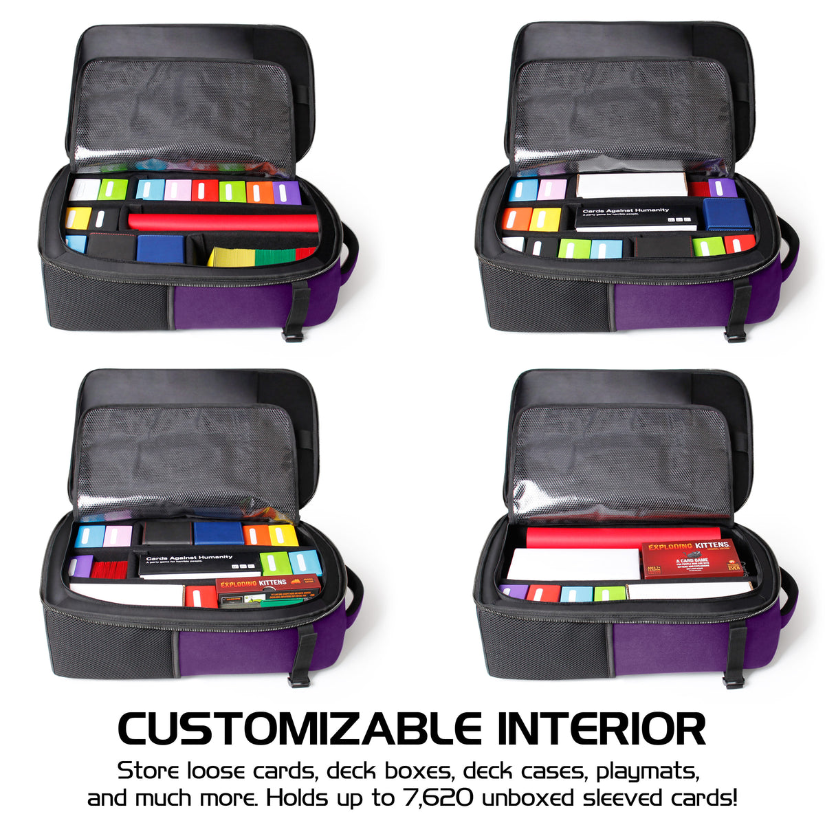 Enhance Tabletop Collectors Card Storage Backpack Purple