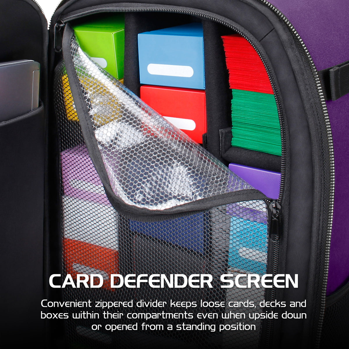 Enhance Tabletop Collectors Card Storage Backpack Purple