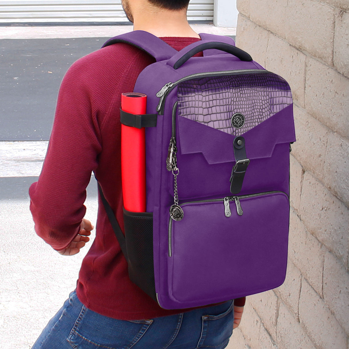 Enhance Tabletop Collectors Card Storage Backpack Purple