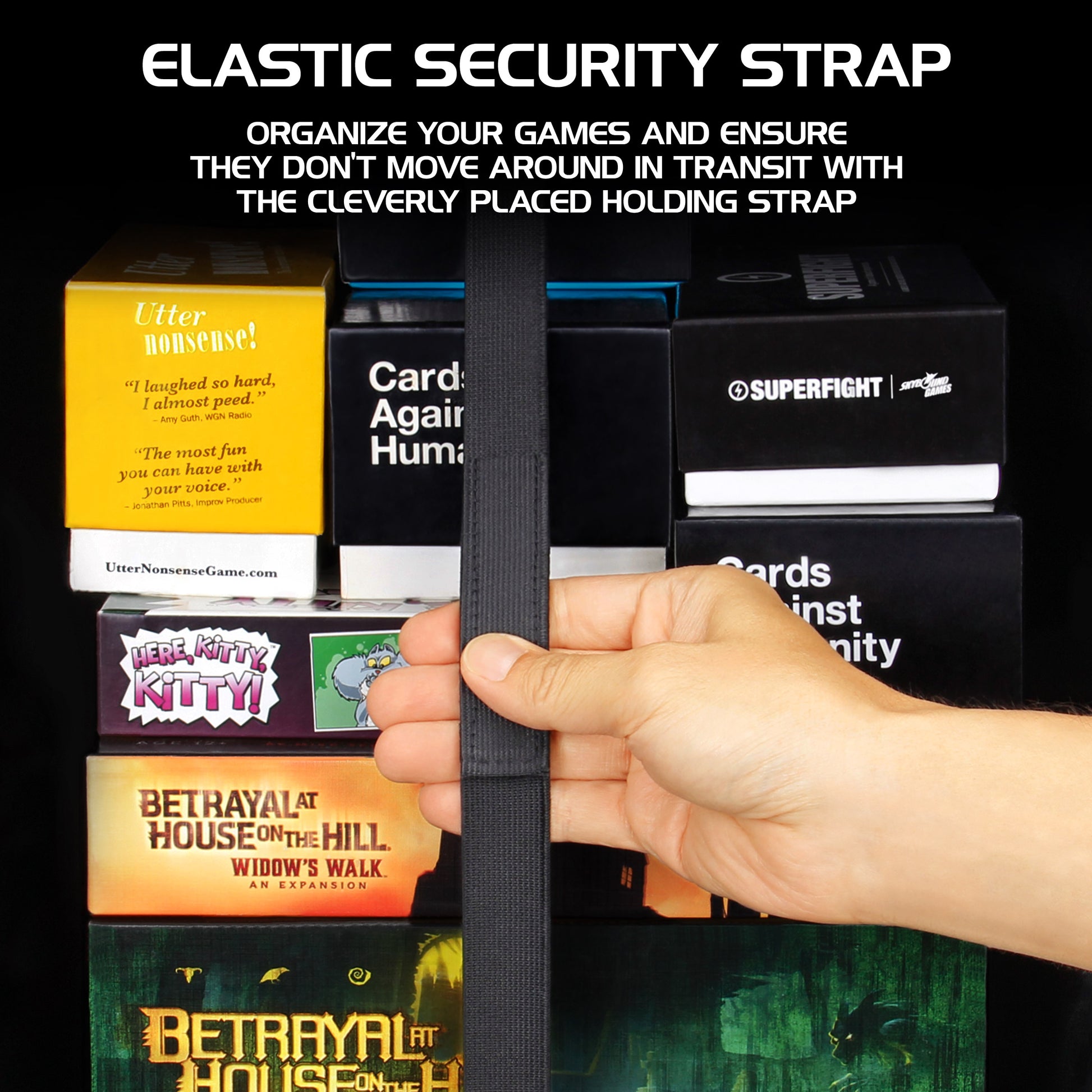 Enhance Board Game Backpack Black - Good Games