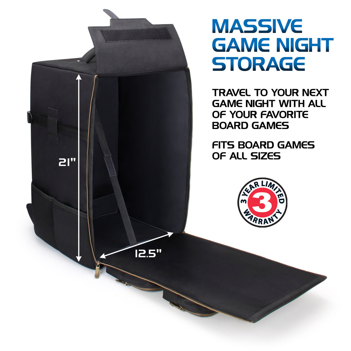 Enhance Board Game Backpack Black