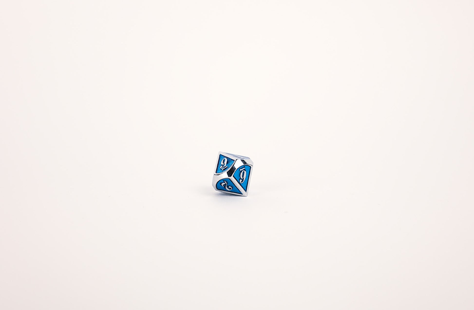 LPG Dice Set - Metal RPG Serif Blue/Silver - Good Games