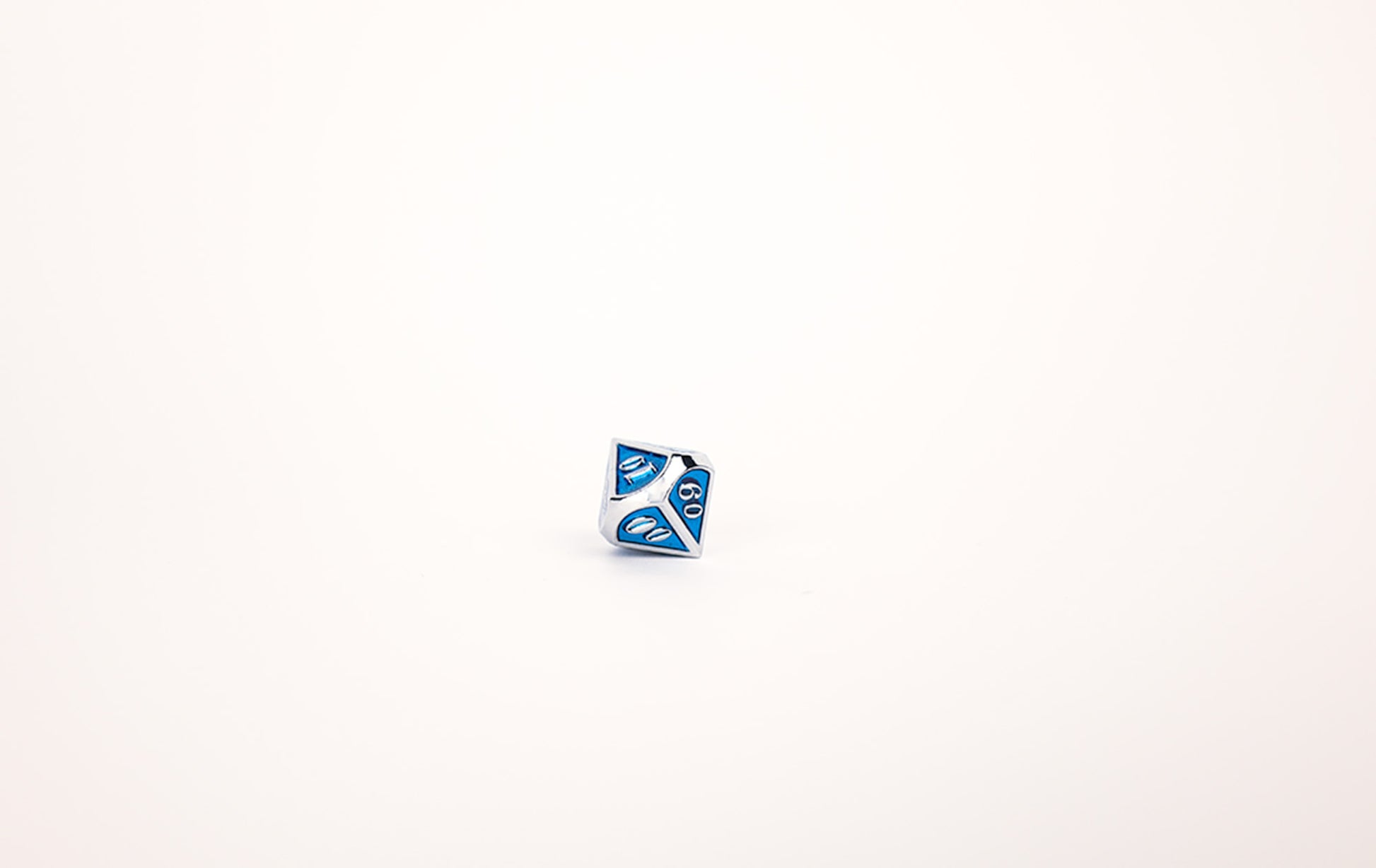 LPG Dice Set - Metal RPG Serif Blue/Silver - Good Games