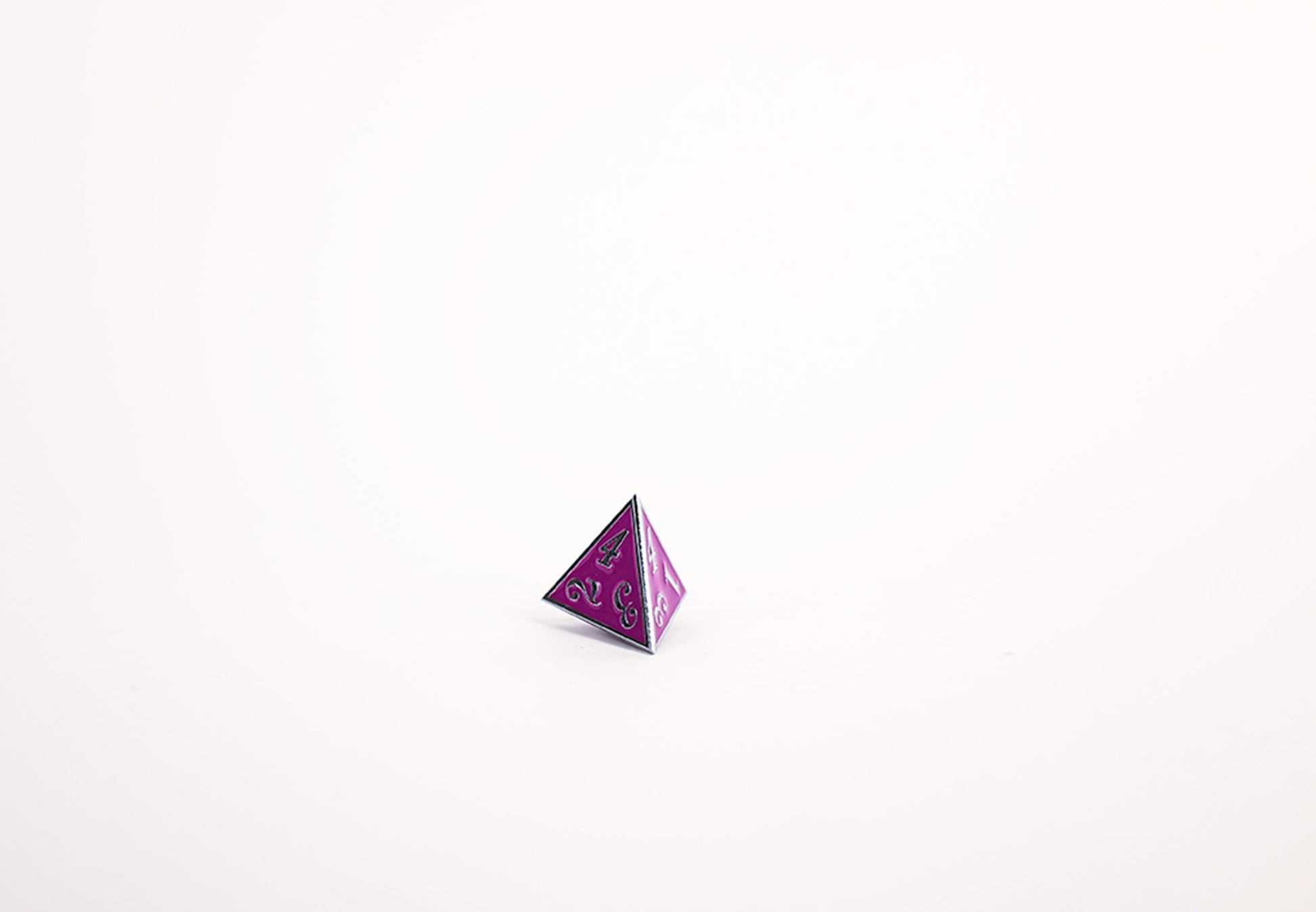 LPG Dice Set - Metal RPG Serif Purple/Silver - Good Games