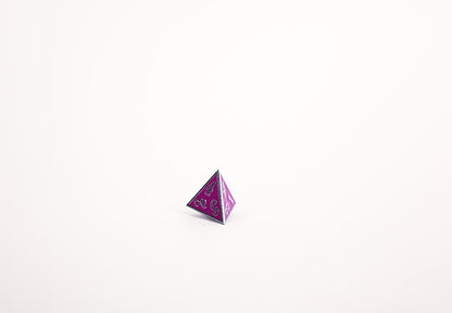 LPG Dice Set - Metal RPG Serif Purple/Silver - Good Games